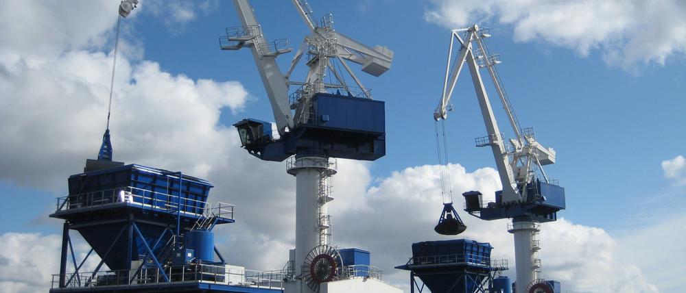 Die dänische Firma Orstedt, Marktführer bei Offshore-Windenergie, setzt Krane aus Eberswalde ein.