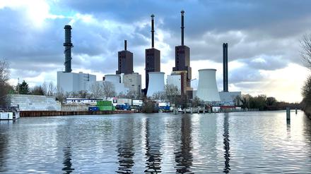 Das Heizkraftwerk Lichterfelde: Der dritte Turm ist schon zur Hälfte abgetragen. Auch die beiden anderen werden im Laufe des Jahres aus der Südwest-Skyline verschwinden.