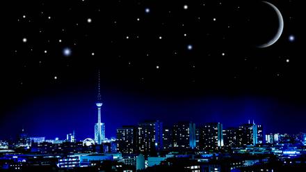 Der nächtliche Himmel über Berlin, so wie ihn niemand sehen kann. 