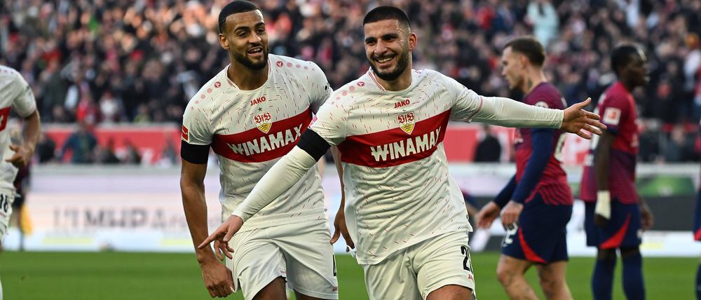 Deniz Undav (r.) erzielte drei der fünf Stuttgarter Tore.