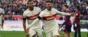Deniz Undav (r.) erzielte drei der fünf Stuttgarter Tore.