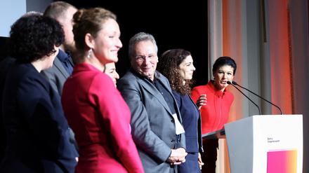 Sahra Wagenknecht während dem Gründungsparteitag des BSW in Berlin. 