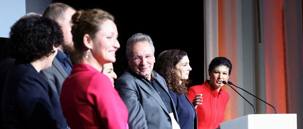 Sahra Wagenknecht während dem Gründungsparteitag des BSW in Berlin.