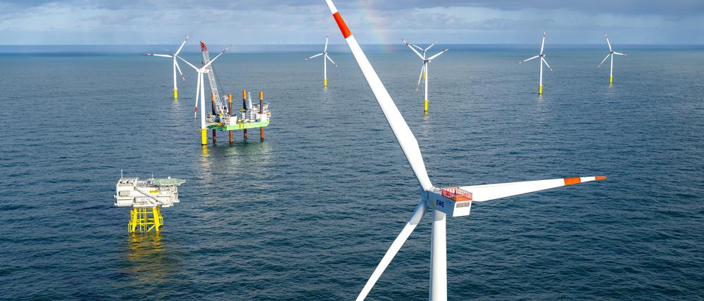 Der Offshore-Windpark Riffgat rund 15 Kilometer nördlich der Insel Borkum.