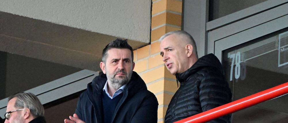 Nenad Bjelica verfolgte das Spiel gegen Darmstadt aus der Loge von Präsident Dirk Zingler.