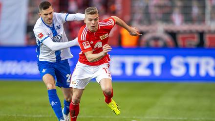 Andras Schäfer (rechts) stand gegen Darmstadt zum zweiten Mal in dieser Saison in der Startelf.