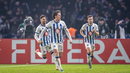 Der Anführer. Von den drei Spielen ohne Fabian Reese (vorne) hat Hertha keins gewonnen.