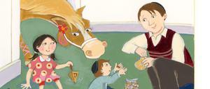 Im Kinderbuch „Ein Pferd zu Chanukka“ richtet eine Stute namens Golda jede Menge Chaos in einer jüdischen Familie an.