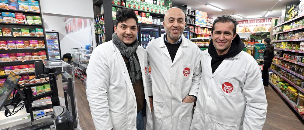  Die drei Inhaber: Halim Bakhshi (von links), Ali Nawrozi und Ahmed Bostani.