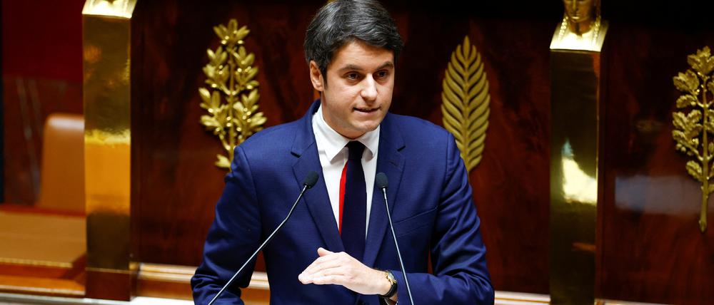  Gabriel Attal bei Regierungserklärung
