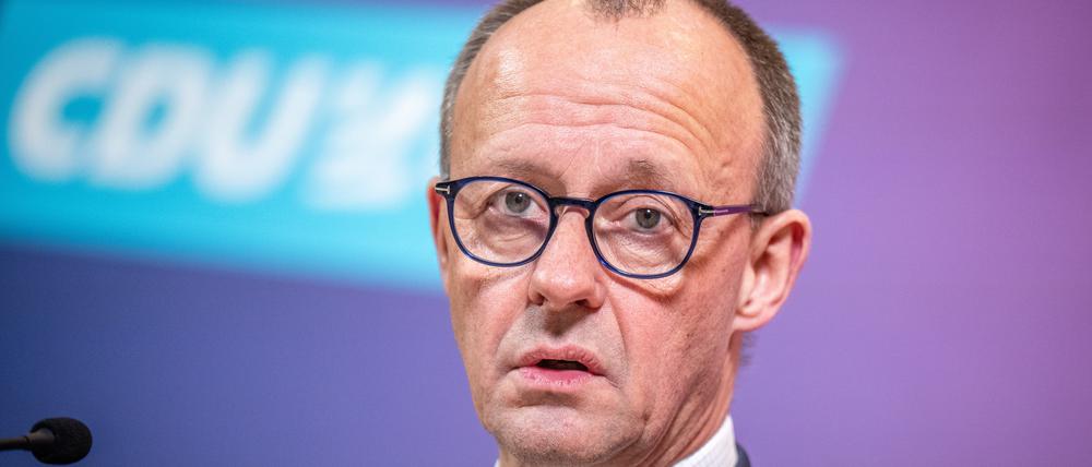 Friedrich Merz, CDU-Bundesvorsitzender und Fraktionsvorsitzender der CDU/CSU-Fraktion im Bundestag.