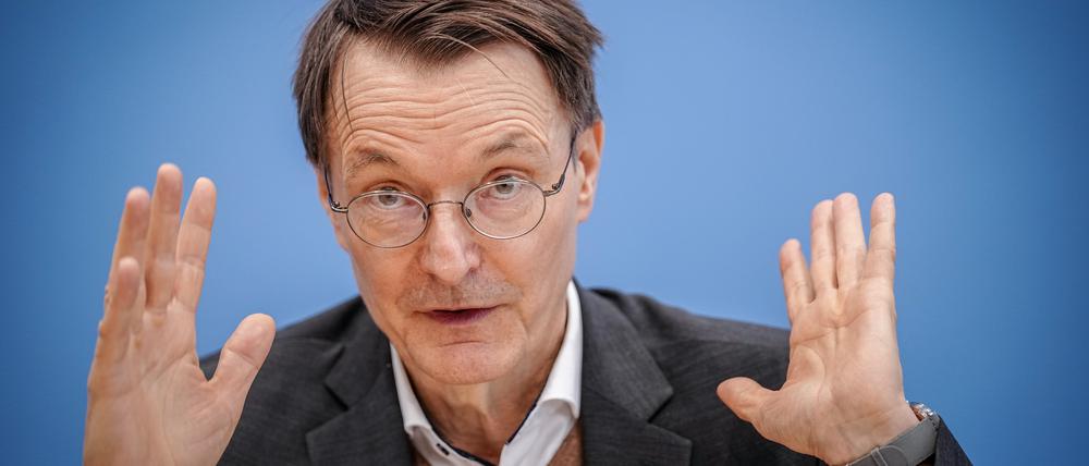 Karl Lauterbach (SPD), Bundesminister für Gesundheit.