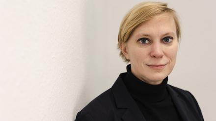 Nina Stahr, Bündnis 90/Die Grünen, beim Interviewtermin mit Daniel Böldt und Christian Latz.