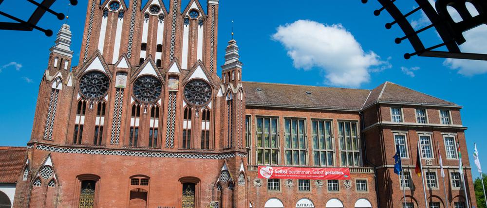 Die Sanierung des Rathauses von Frankfurt (Oder) wurde 2020 in Angriff genommen. 