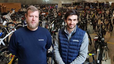 Werkstattleiter Dario König (links) und Toussaint Wattinne, Gründer und Geschäftsführer von Upway.