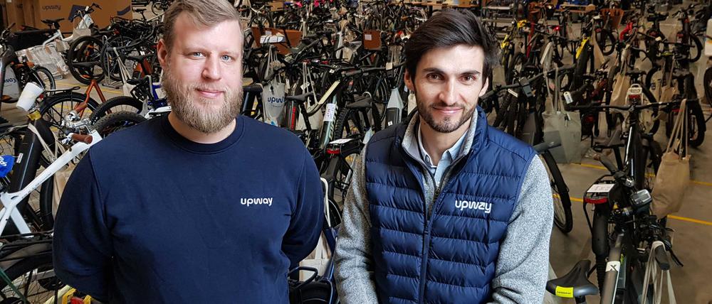 Werkstattleiter Dario König (links) und Toussaint Wattinne, Gründer und Geschäftsführer von Upway.