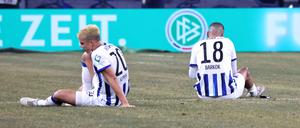 Am Boden. Hertha BSC ließ eine große Gelegenheit mal wieder ungenutzt.