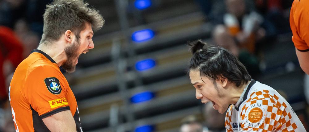 Beim Hinspiel gegen Tours traten die Volleys von Anfang an kämpferisch auf.
