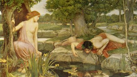 RECORD DATE NOT STATED Echo and Narcissus , 1903, c1915. Creator: John William Waterhouse. Copyright:x6181x3590x / IMAGO ,2756695  ACHTUNG: AUFNAHMEDATUM GESCHÃ„TZT PUBLICATIONxNOTxINxUK Copyright:6181x3590x / IMAGO