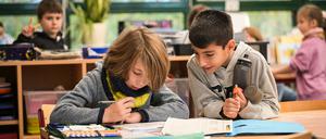 So viel zu lernen: Kinder in einer deutschen Grundschule.