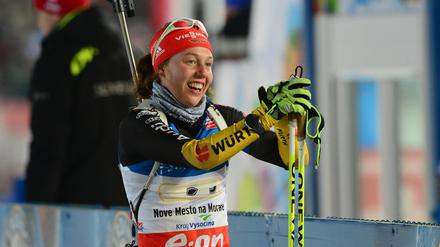 Die ehemalige Laura Dahlmeier kehrt nach Nove Mesto zurück, diesmal als Fernseh-Expertin.