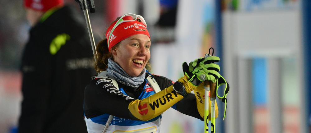 Die ehemalige Laura Dahlmeier kehrt nach Nove Mesto zurück, diesmal als Fernseh-Expertin.