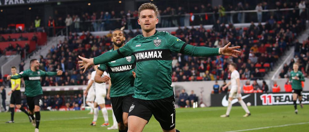 Maximilian Mittelstädt machte mit seinem Tor zum 3:1 alles klar für den VfB.