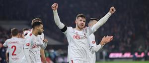 Jan Thielmann machte mit seinem 2:0 gegen Frankfurt alles klar.