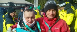 Daniel Bergner (l.) und Anne Richter nahmen in Oberhof an den Ski-Alpin-Wettbewerben teil.