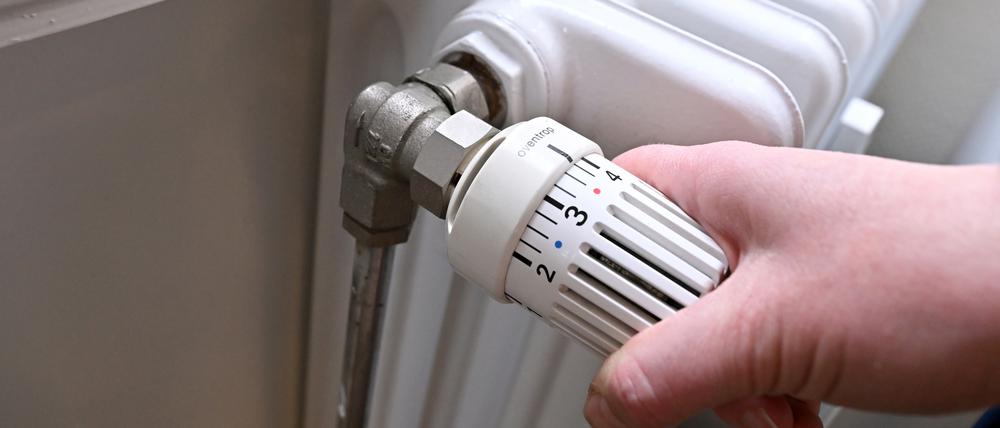 Ein Heizungs-Thermostat. 