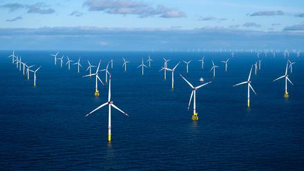 Der Offshore-Windpark Borkum Riffgrund.