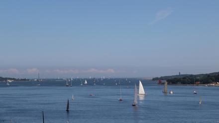 Segelboote auf der Kieler Förde während der Kieler Woche