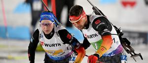 Es war einmal. Philipp Nawrath übergibt als Führender an Franziska Preuß.