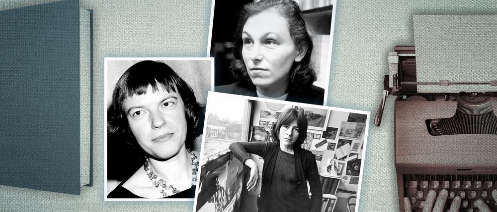 Die Schriftstellerinnen Ingeborg Bachmann (links), Ilse Aichinger (oben) und Gabriele Wohmann (unten).