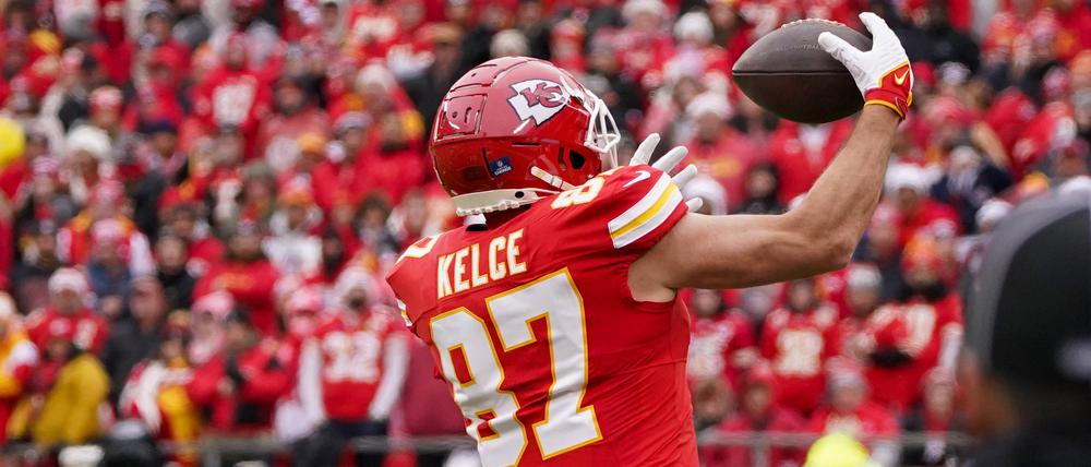 Travis Kelce von den Kansas City Chiefs bei einem Spiel am 25. Dezember 2023.