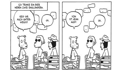 Eine Seite aus Jasons aktuellem Buch „Ein Norweger auf dem Jakobsweg“.