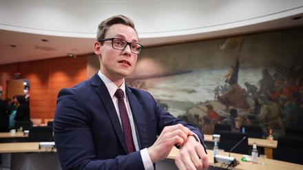 Thorben Schütt (CDU) nach seiner Wahl zum neuen Landrat von Dithmarschen.