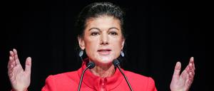 Sahra Wagenknecht spricht beim Gründungsparteitag ihrer neuen Partei (Archivbild vom 27.01.2024).