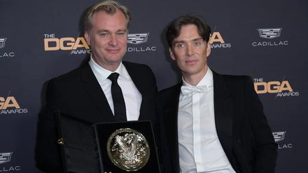 Christopher Nolan und sein Hauptdarsteller Cillian Murphy am 10. Februar bei den Directors Guild Awards in Los Angeles.