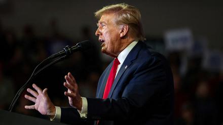 Donald Trump während einer Wahlveranstaltung. 