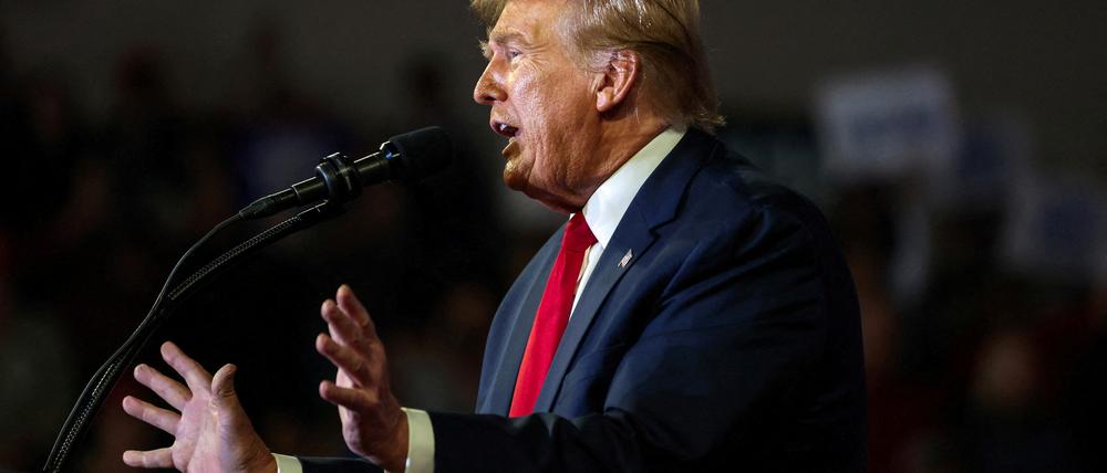 Donald Trump während einer Wahlveranstaltung.