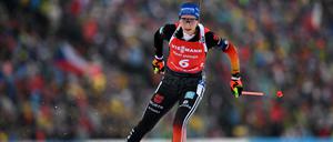 Reichte nicht fürs Treppchen. Franziska Preuß in Aktion.