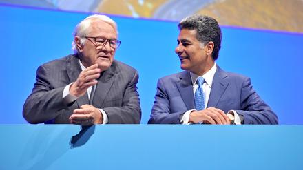 Hasso Plattner (l) und Punit Renjen (r)