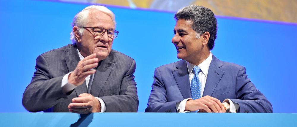 Hasso Plattner (l) und Punit Renjen (r)
