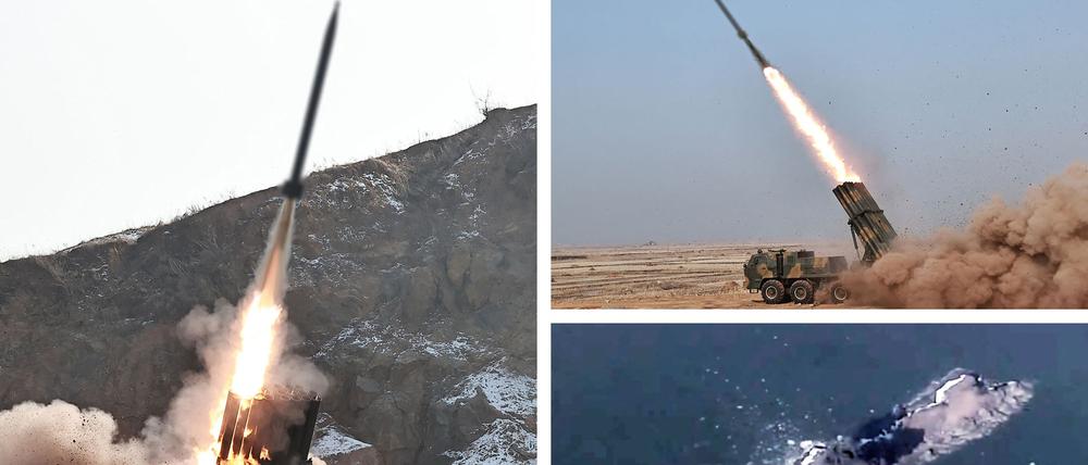 Die offiziellen Bilder aus Nordkorea. Ihre Echtheit kann nicht überprüft werden.