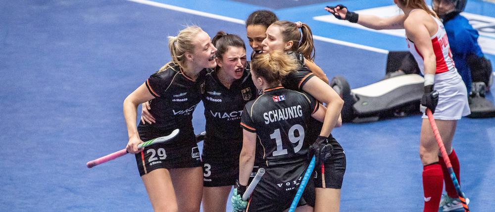 Viel Grund zum Jubeln hatten die deutschen Spielerinnen an den vier EM-Tagen im Horst-Korber-Sportzentrum. 