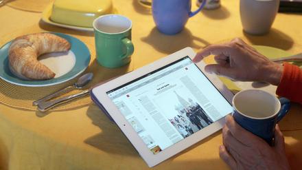 Bequem und im Trend: Zeitungen als E-Paper. 