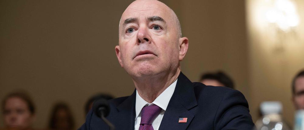 US-Heimatschutzminister Alejandro Mayorkas bei einem Termin im November.