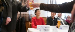 Die Parteivorsitzende Sahra Wagenknecht beim Politischen Aschermittwoch.