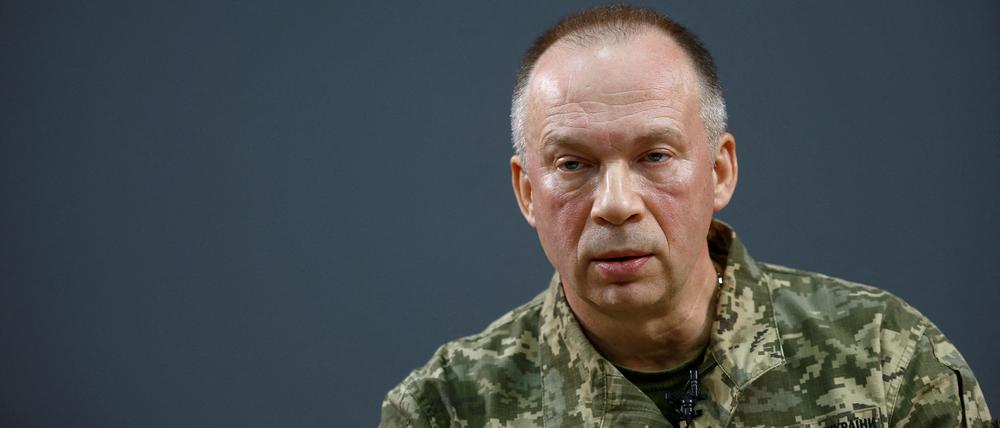 Generaloberst Oleksandr Syrskyi, Befehlshaber der ukrainischen Bodentruppen in der Region Charkiw, Ukraine, am 12. Januar 2024.